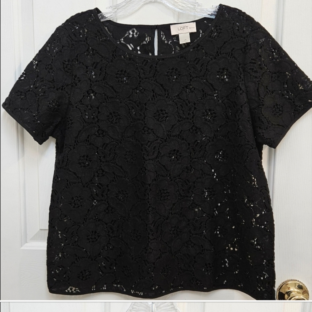 Black Lace Top - Loft